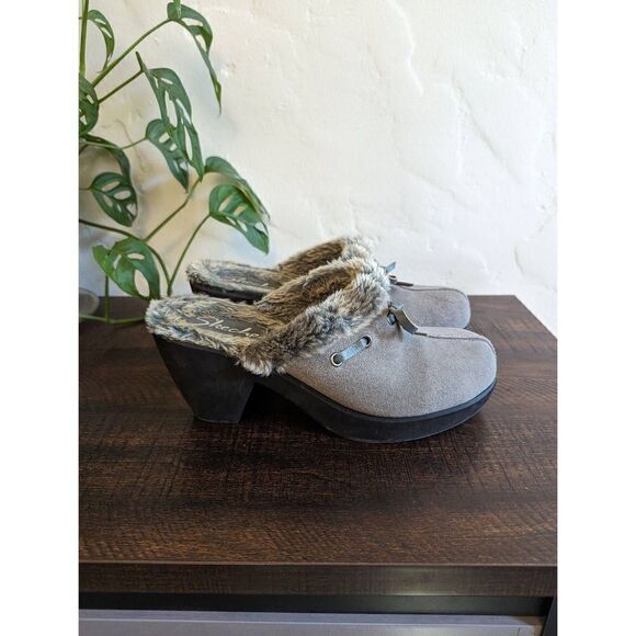 Skechers Disco Bunny Boogie Down Charcoal Slide Heel Clog Shoes - Size 10 - Picture 1 of 9